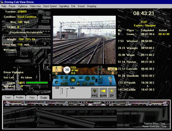 Screen shot from CABVIEWdriver © TRAINgames