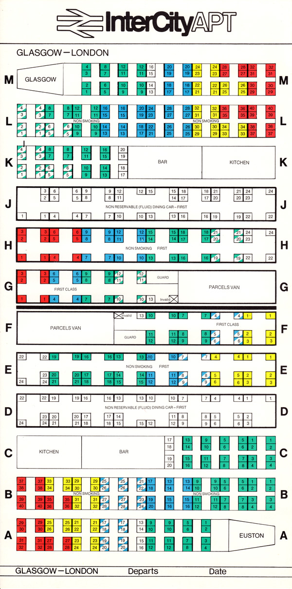 Seat Reservation Chart Glasgow – London