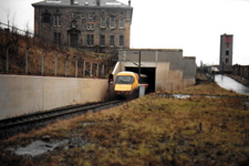 APT disappears into Finneston Tunnel 3-3-85 &copy; John Baker