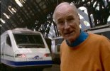 Peter Snow with the Italian tilting train